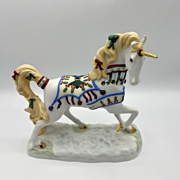 Princeton Gallery Yuletide Jewels Unicorn Horse 2003 Christmas Holiday - Picture 2 of 6